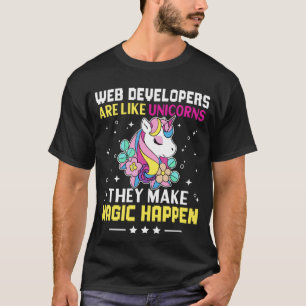 Camiseta Los desarrolladores web son como si las Unicornias