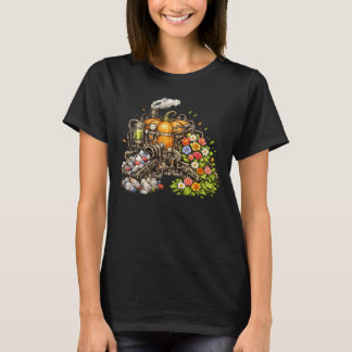 Camiseta Los desechos plásticos se convierten en un jardín