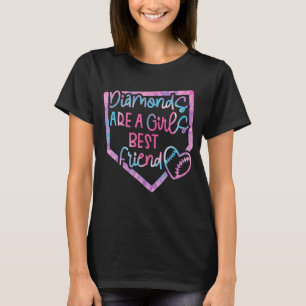 Camiseta Los Diamantes Son El Mejor Amigo Del Chica Béisbol