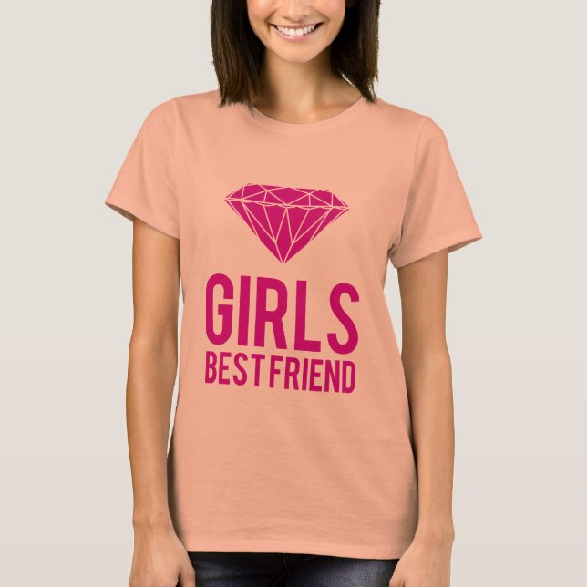 Camiseta Los diamantes son un mejor amigo chica (Anverso)