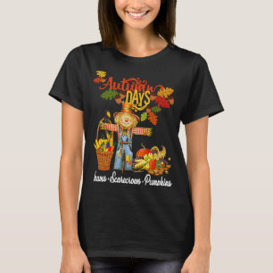 Camiseta Los días de otoño dejan que las calabazas de las e
