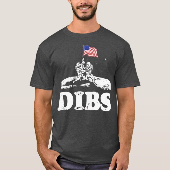 Camiseta Los Dibs Estadounidenses En La Luna (Anverso)