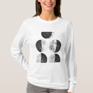 Camiseta Los dibujos de Galileo de las fases de la luna