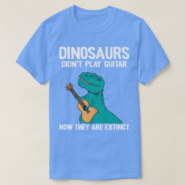 Camiseta Los Dinosaurios No Tocan Guitarra Ahora Son Gu Eti (Diseño del anverso)