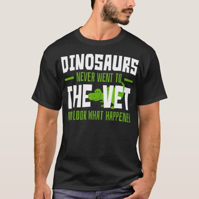 Camiseta Los dinosaurios nunca fueron a veterinaria diverti (Anverso)