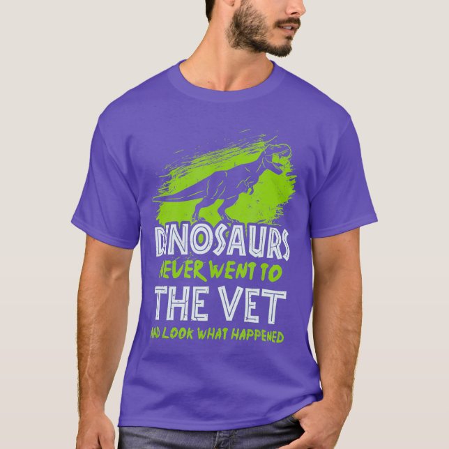 Camiseta Los Dinosaurios Nunca Fueron Al Vet - Para (Anverso)