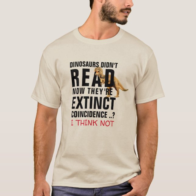 Camiseta los dinosaurios trex no leyeron el gracioso Tyrann (Anverso)