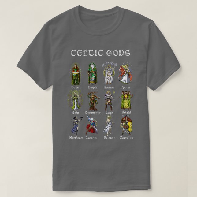 Camiseta Los dioses de la mitología celta niegan a los guer (Diseño del anverso)