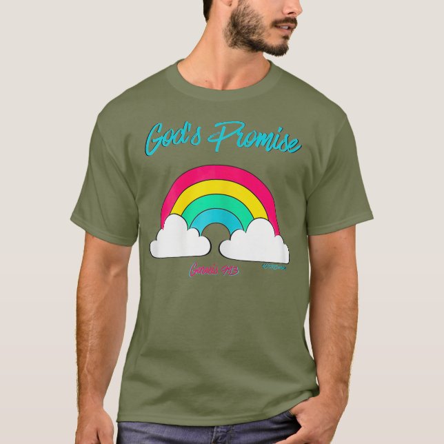 Camiseta Los dioses prometen génesis 913 Biblia de fe en el (Anverso)