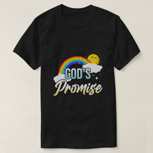 Camiseta Los dioses prometen una religión cristiana arcoiri (Diseño del anverso)