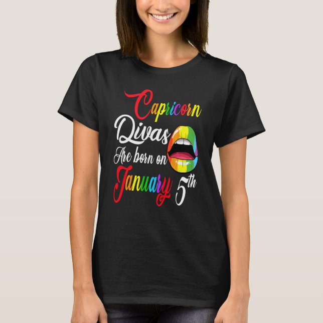 Camiseta Los Divas Nacieron El 5 De Enero, Chica De Caprico (Anverso)