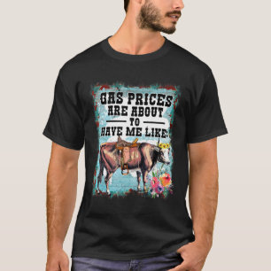 Camiseta Los divertidos precios del gas en vacas lecheras e