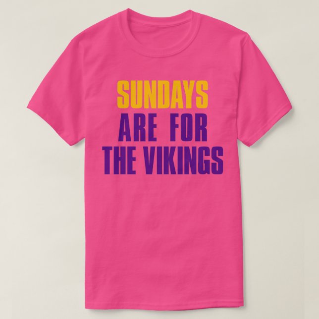 Camiseta Los domingos son para el fútbol de los Vikings Min (Diseño del anverso)