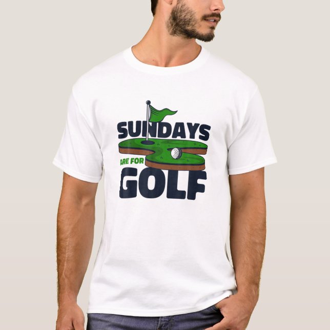 Camiseta Los Domingos Son Para Golf Player Pro Golfer Golfi (Anverso)