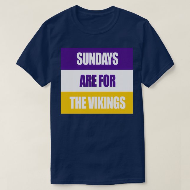 Camiseta Los Domingos Son Para Los Vikings 1 (Diseño del anverso)