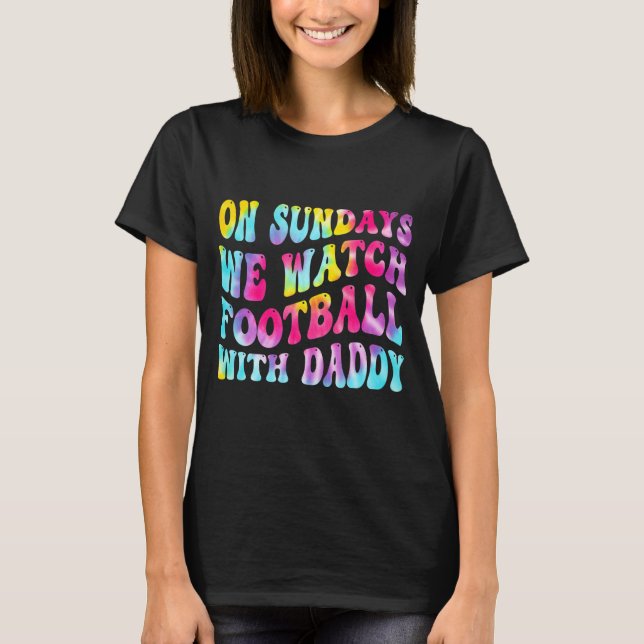 Camiseta Los domingos Vemos Con Papi Funny Footba Familiar (Anverso)
