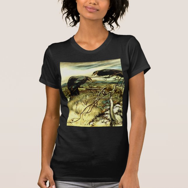 Camiseta Los dos cuervos o dos corbos hacen un mané (Anverso)