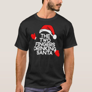 Camiseta Los dos dedos beben el Borbón de Santa Funny Chris