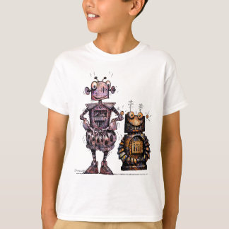 Camiseta Los dos robots del niño divertido
