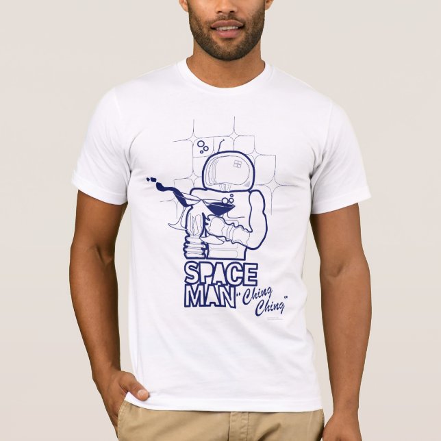 Camiseta Los dos vidrios sanos de Martini hacen en espacio (Anverso)