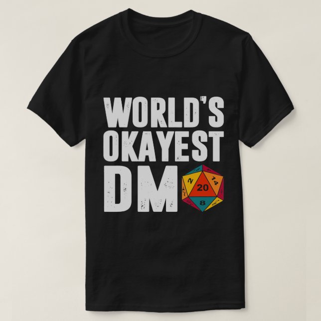 Camiseta Los Dragones Dungeon De La DM D.20 Dados Más Prósp (Diseño del anverso)