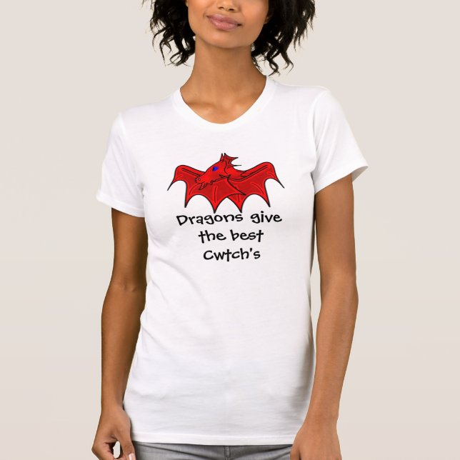 Camiseta Los dragones Galés dan los mejores cwtchs (Anverso)