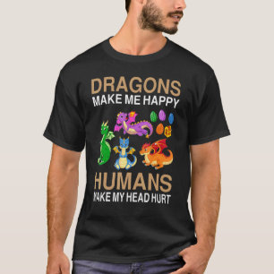 Camiseta Los dragones me hacen feliz a los seres humanos...