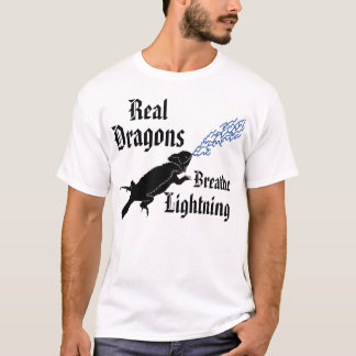 Camiseta Los dragones reales respiran el relámpago