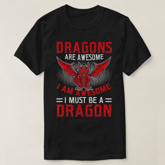 Camiseta Los dragones son un terrible dragón (Diseño del anverso)