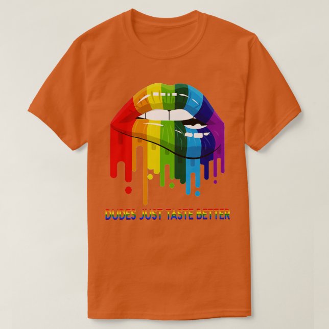 Camiseta Los dudes juegan mejor el orgullo de LGB (Diseño del anverso)