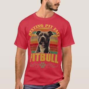 Camiseta Los dueños de perros de Pitbull Resting Pit Face V