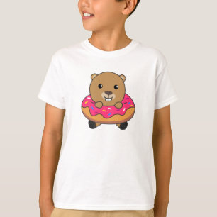 Camiseta Los dulces dulces castores donut rosados