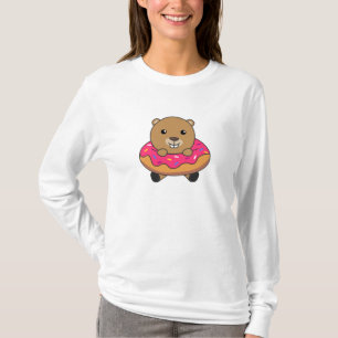 Camiseta Los dulces dulces castores donut rosados
