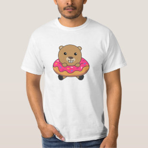 Camiseta Los dulces dulces castores donut rosados