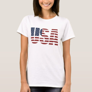 Camiseta Los E.E.U.U. América patriótica de las mujeres d
