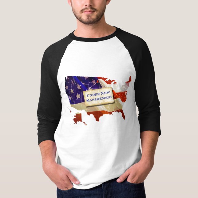 Camiseta LOS E.E.U.U.: Bajo nueva gestión (Anverso)