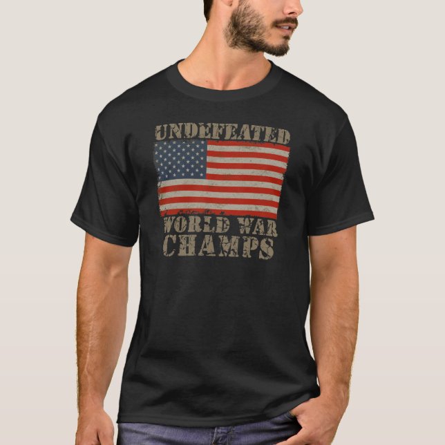 Camiseta Los E.E.U.U., campeones invictos de la guerra (Anverso)