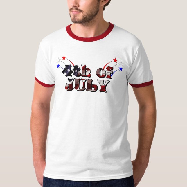 Camiseta Los E.E.U.U. celebran los 4tos - fuegos (Anverso)