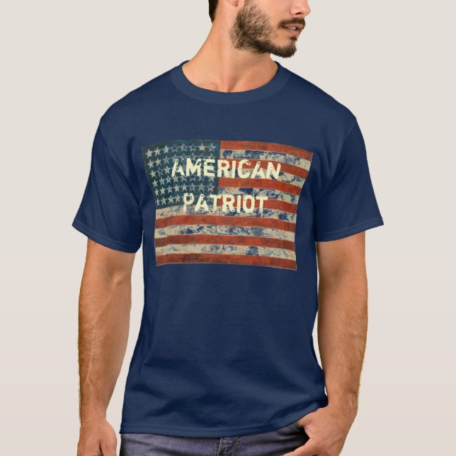 Camiseta Los E.E.U.U. Flag4, americano, patriota (Anverso)