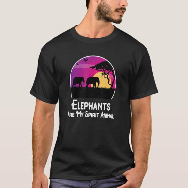 Camiseta Los Elefantes Son Mi Espíritu Elefante Animal (Anverso)