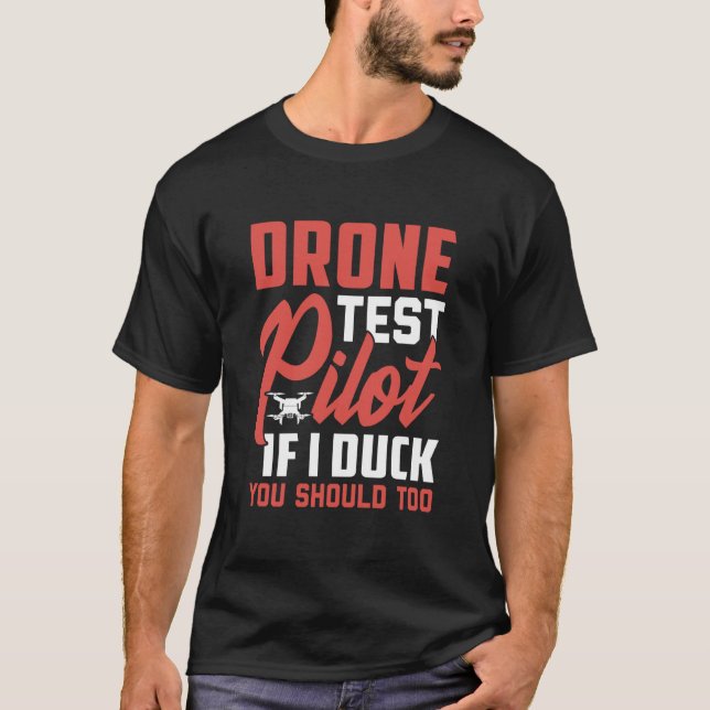 Camiseta Los Entusiastas Del Piloto De Pruebas De Drones En (Anverso)