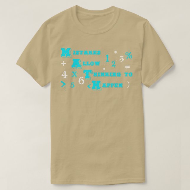 Camiseta Los Errores Del Regalo De Las Matemáticas Permiten (Diseño del anverso)