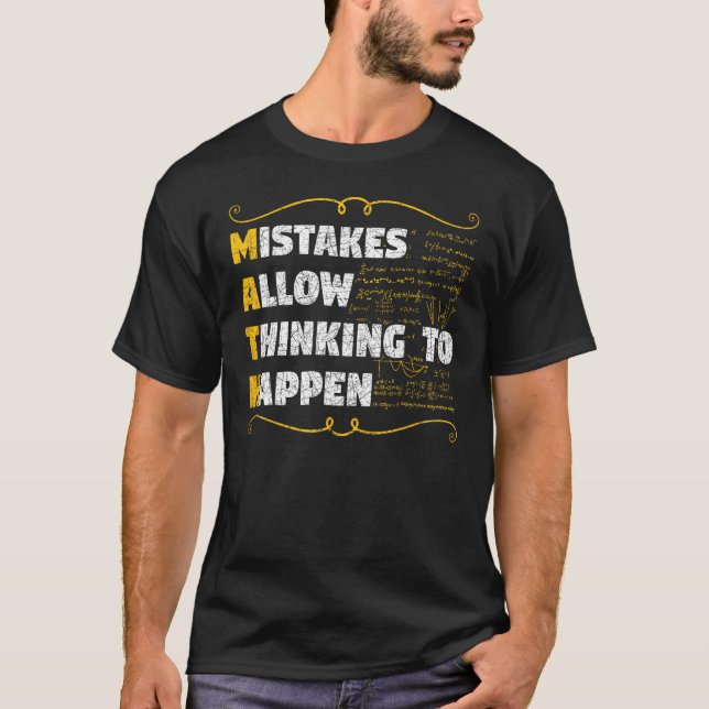 Camiseta Los Errores Graciosos De Nerd Math Geek Permiten P (Anverso)
