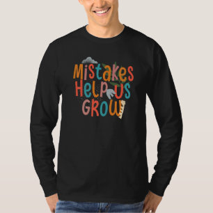 Camiseta Los errores nos ayudan a crecer Motivación para el