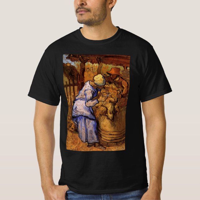 Camiseta Los esquiladores (según Millet) por Vincent van Go (Anverso)