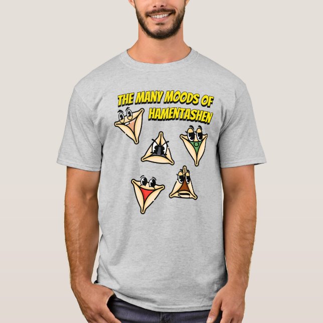 Camiseta Los estados de ánimo de Hamentashen (Anverso)