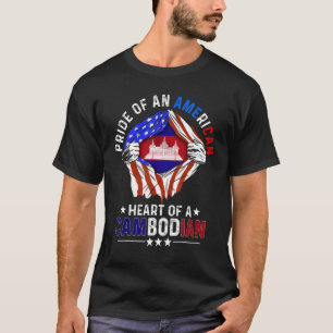 Camiseta Los Estados Unidos Camboyanos Orgullo Extranjero C