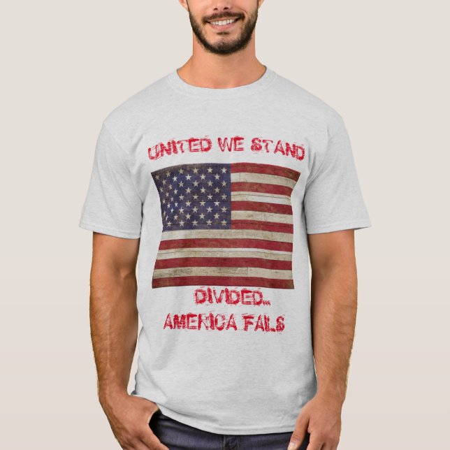 Camiseta Los Estados Unidos divididos fallan (Anverso)