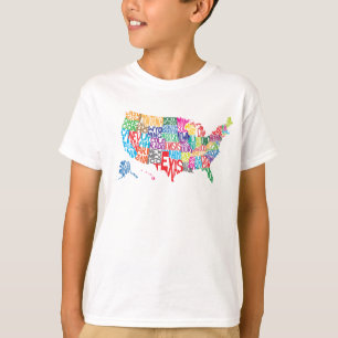 Camiseta Los Estados Unidos en nombres