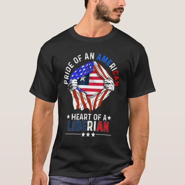 Camiseta Los Estados Unidos liberianos orgullo por el país  (Anverso)